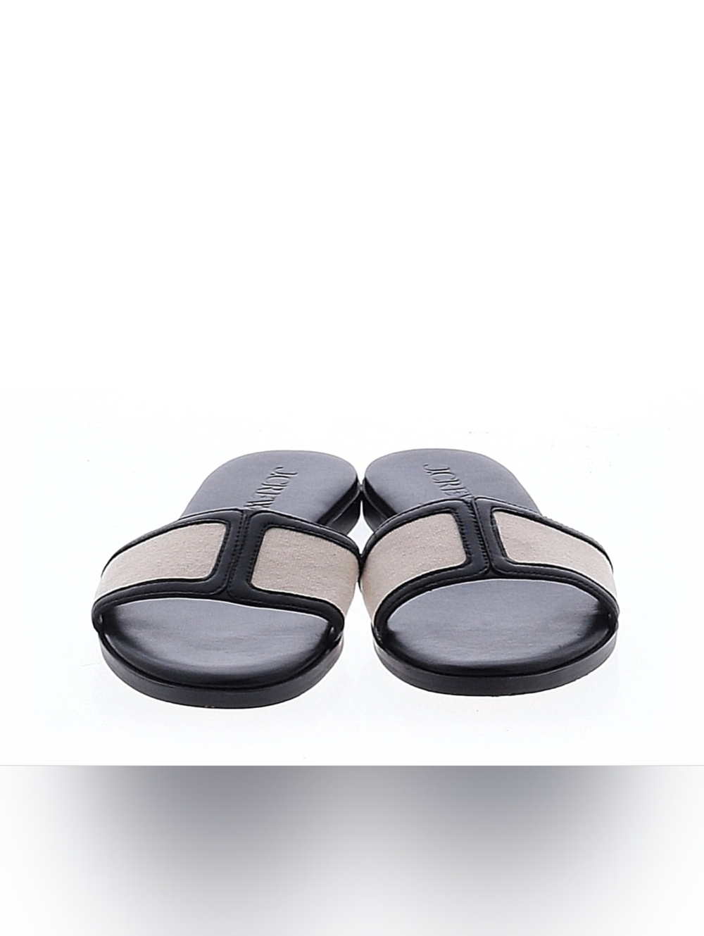 J. Crew Black and Beige Slide Sandals - Picture 2 of 3